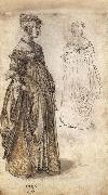Albrecht Durer Two Venetian Ladies painting